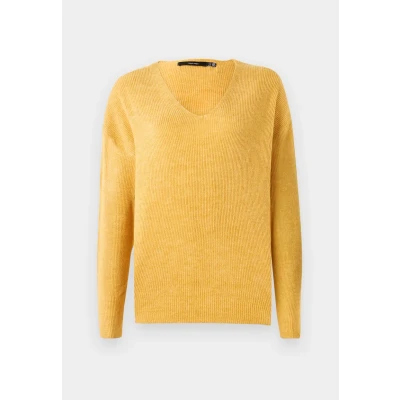 Afbeelding van VERO MODA Trui &#039;VMCREWLEFILE&#039; mosterd