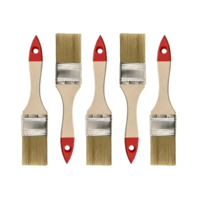 Afbeelding van M7 platte borstelset 5 delig, breedte 1.5 inch, stuks, schilderpenselen met houten handvat, lakkwast serie *30*, A0200 300515