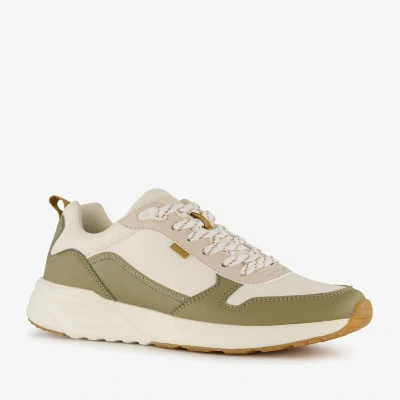 Afbeelding van Blue Box heren sneakers groen beige Maat 43 Uitneembare zool