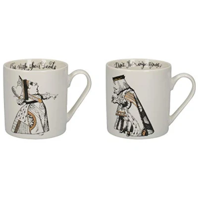 Afbeelding van His &amp; Hers Mokken, Set van 2 Stuks, Porselein, 0.35 L V&amp;A Alice in Wonderland