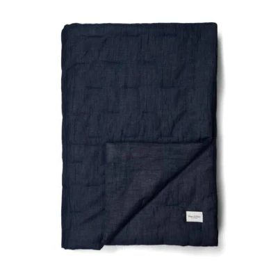 Afbeelding van Plaid Marc O&#039;Polo Soletta Quilted Dark Navy 150 x 200 cm