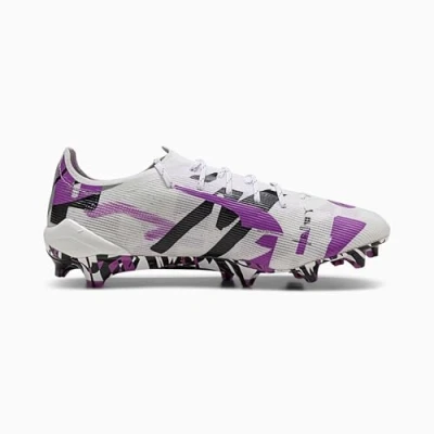 Afbeelding van Puma Ultra 5 Ultimate Forever Voetbalschoenen met Kunststof noppen, Heren, Maat: 45, White/pure magenta/feather gray/black