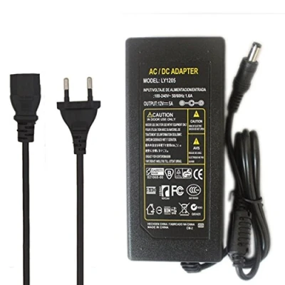 Afbeelding van JOYLIT Voeding 12V 5A 60W Transformator AC 100 240V naar DC EU stekker Voedingsadapter voor LED strip