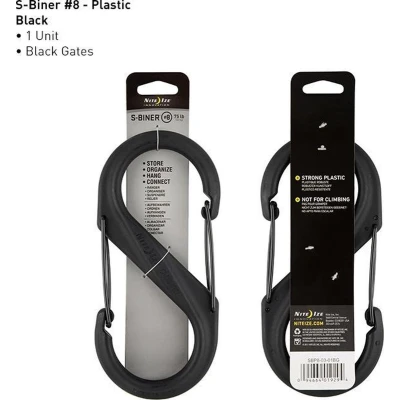 Afbeelding van NITE IZE S Biner 8 plastic black gates