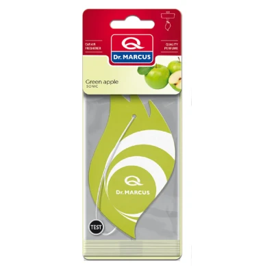 Afbeelding van Dr. Marcus Sonic Green Apple auto geurhanger tot 49 dagen geurverspreiding Exclusieve neutrafresh technologie Luchtverfrisser 15 Gram