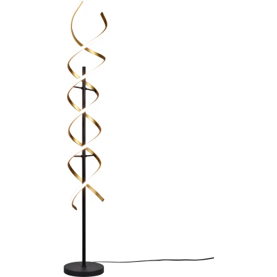 Afbeelding van Trio Design vloerlamp Sequence zwart met goud 441810208