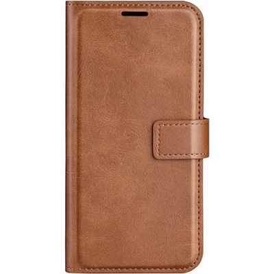 Afbeelding van Casecentive Leren Wallet case met sluiting iPhone 14 bruin