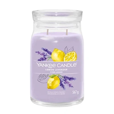 Afbeelding van Yankee Candle Geurkaars Large met 2 lonten Lemon Lavender 16 cm / ø 9
