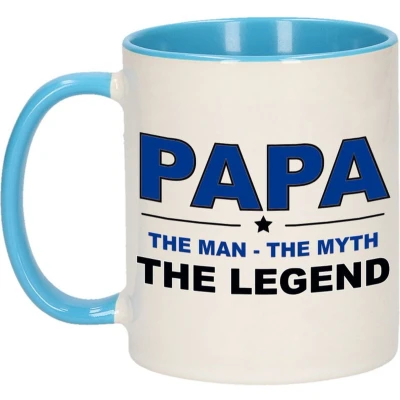 Afbeelding van Papa the legend cadeau mok / verjaardag beker 300 ml feest mokken