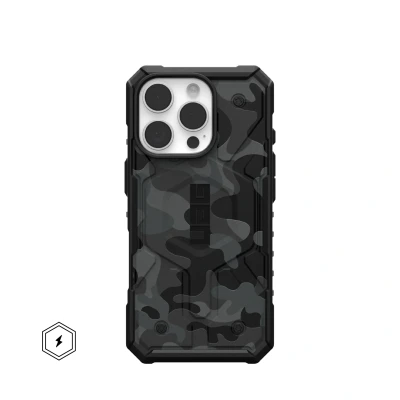 Afbeelding van Apple iPhone 16 Pro Hoesje Kunststof UAG Hardcase/Backcover Zwart Telefoonhoesje Shockproof/Valbescherming