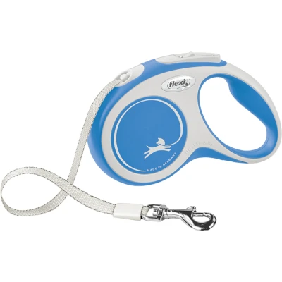 Afbeelding van Flexi Rollijn New Comfort Tape Blauw MAAT S 5 MTR GEWICHT HOND TOT 15 KG
