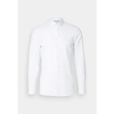 Afbeelding van OLYMP No&#039;6 six Overhemd Twill Wit maat 36 Heren Overhemden Trouw No. 6 Effen met Skinny fit Pasvorm Katoen