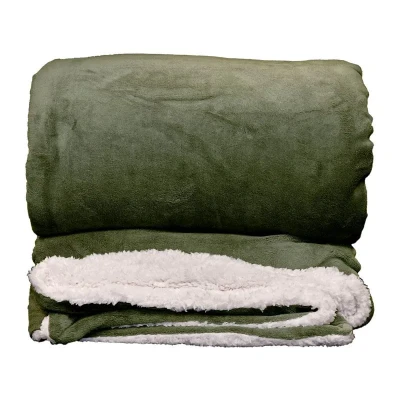 Afbeelding van Unique Living Lars Fleece Plaid XL 220x240 cm Deep Green