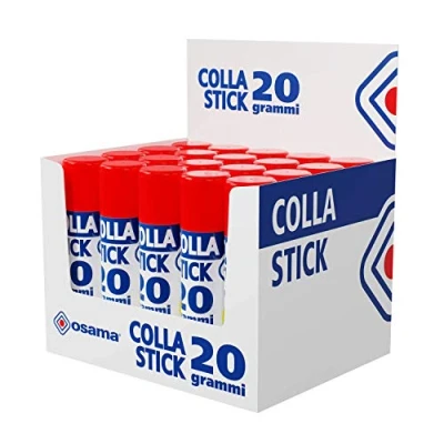 Afbeelding van Osama Extra sterke lijmstift, doos met 20 stuks, g set plaksticks, ideaal voor schrijfwaren, school, kantoor en universiteit glijdend, duurzaam kindvriendelijk, klassieke formule