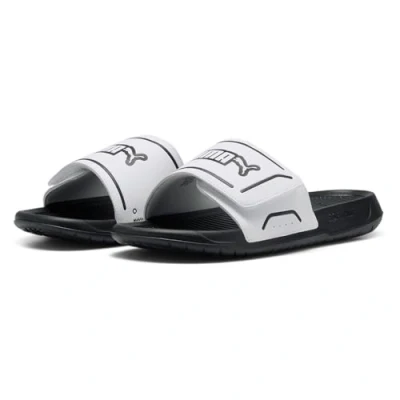 Afbeelding van Puma Unisex ROYALCAT Comfort 2 dia sandaal, wit Zwart, 9 UK, White 43 EU