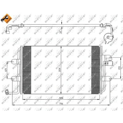 Afbeelding van Condensor, airconditioning NRF 35300