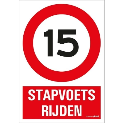 Afbeelding van Pickup Bord 23x33cm Combinatie Stapvoets Rijden