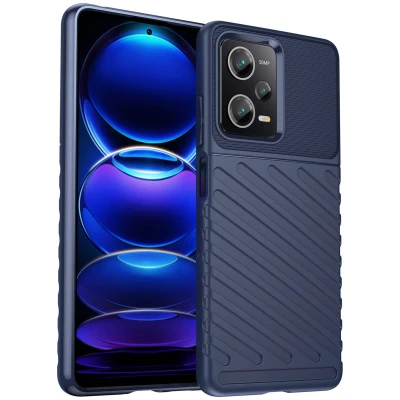Afbeelding van Xiaomi Poco X5 5G Hoesje Siliconen en TPU (zacht) iMoshion Softcase/Backcover Donkerblauw Telefoonhoesje Shockproof/Valbescherming