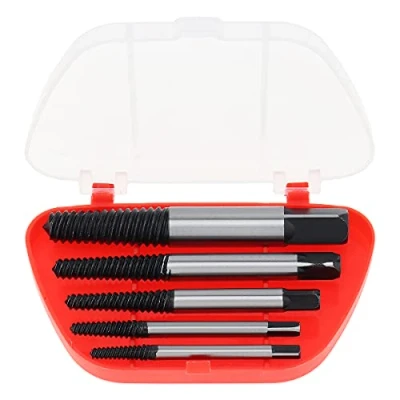 Afbeelding van OriGlam Schroevendraaier, 5 stuks, voor beschadigde schroeven, gereedschapsset met schroefuitdraaiers van 3 tot 19 mm