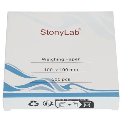 Afbeelding van stonylab Weegpapier, 100 x mm Stikstofvrij Monsterweegpapier Weegpapier Analytische Balans voor Laboratoriumonderzoek, Verpakking van 500