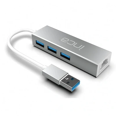 Afbeelding van Inca IUSB 03T USB Hub X4 3.0 + Ethernet RJ45 10/100/1000 Multiplexer