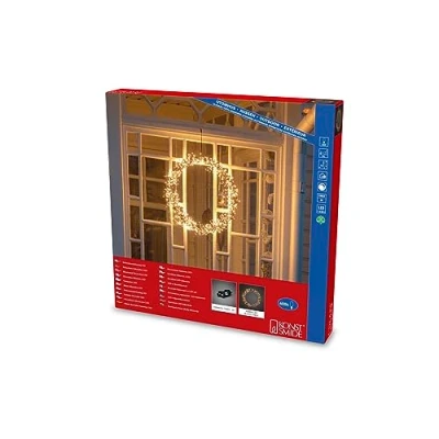 Afbeelding van KONSTSMIDE Decoratieve ledverlichting LED metalen krans, 600 amberkleurige diodes, incl. dimmer en timer (1 stuk)