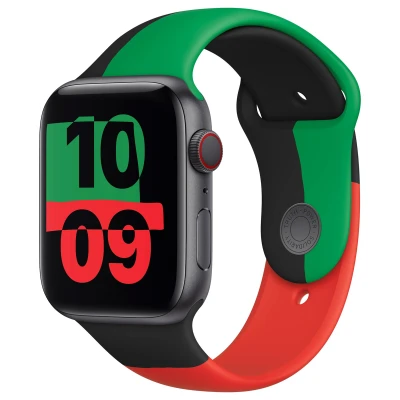 Afbeelding van Apple Watch Strap 45mm Black Unity Sport Band M/L (160 210mm)