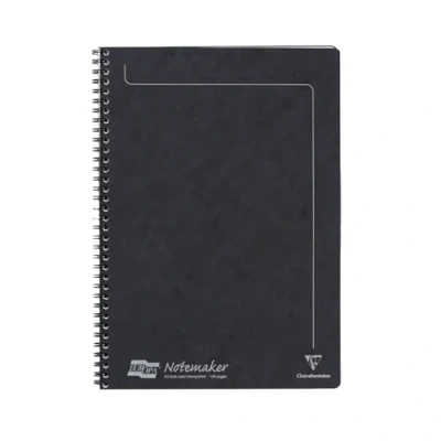 Afbeelding van Clairefontaine 4862Z Notemakers Europa Spiraalgebonden Schrift Zwart A4 21x29,7 cm 120 Uitscheurbare Gelinieerde Pagina&#039;s Wit Papier 90 g Gelamineerde Karton Cover