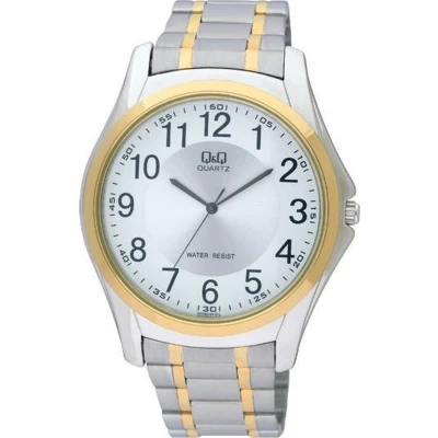 Afbeelding van Q&amp;Q Heren horloge Zilverkleurig/goudkleurig Q206J404Y