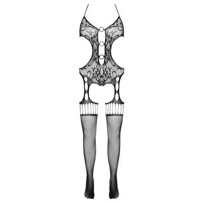 Afbeelding van Catsuit met open kruis in riemlook