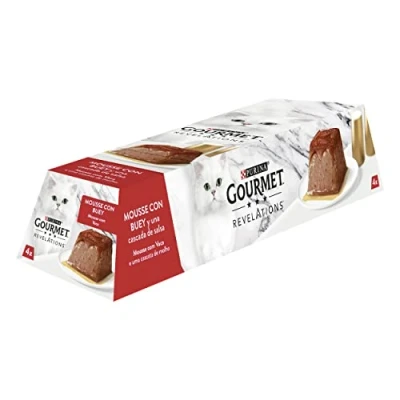 Afbeelding van Gourmet Purina Revelations Mousse met saus, natvoer voor ossenkatten, 6 verpakkingen 4 piramides, 57 g 24