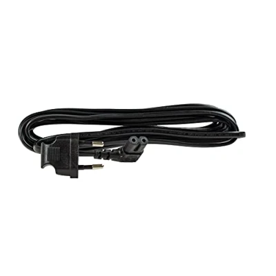 Afbeelding van as Schwabe Kleingeräte Zuleitung, 3m Verbindungskabel, Stromkabel, 230V/2,5A, Winkelsteckdose Typ C7 DIN60320, Netzkabel, IP20, schwarz, 70883