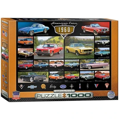 Afbeelding van Eurographics puzzel American Cars of the 1960s 1000 stukjes
