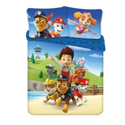 Afbeelding van Aymax Beddengoed voor tweepersoonsbed, Paw Patrol, dekbedovertrek 200 x cm + 2 kussenslopen 65 cm, microvezel