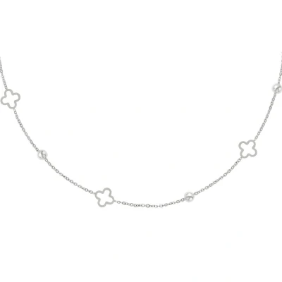 Afbeelding van Ketting open klavers Yehwang One size Zilver
