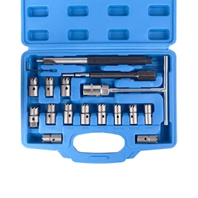 Afbeelding van DAYUAN 17 ST Professionele Diesel Injector Seat Cutter Cleaner Tool Set Carbon Remover