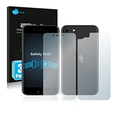 Afbeelding van Savvies (6 Stuks) Schermbeschermer voor Apple iPhone SE 2 / 3 (Voorkant + Achterkant) Screen Protector Ultra Transparant