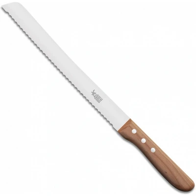 Afbeelding van Robert Herder Broodmes met Golf RVS Hochgeschliffen Lemmet 22 cm Heft Kersenhout