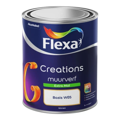 Afbeelding van Flexa Creations Muurverf Extra Mat Verf 1 liter Mengbaar