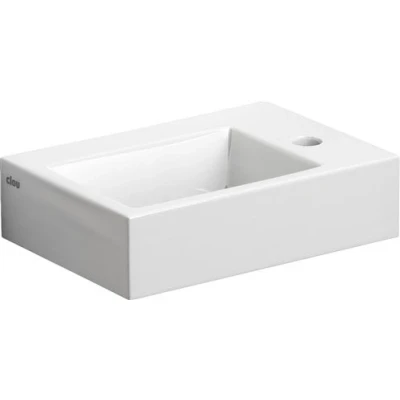 Afbeelding van Fontein Clou Flush 2 36x24.5x9cm Keramiek Glans Wit (Met Kraangat Rechts)