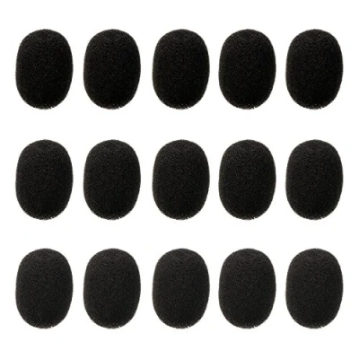 Afbeelding van Revers headset microfoon voorruit, schuim deksel, mini formaat, 15 stuks