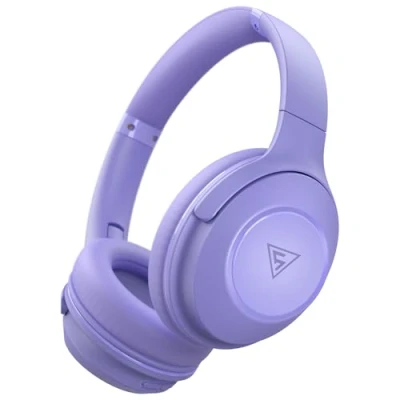 Afbeelding van DOQAUS Bluetooth Draadloze Hoofdtelefoon Over Het Oor, 70uur Speeltijd, 3 EQ modus, Hifi Stereo Bashoofdtelefoon met Mic, 5.3 Draadloos geheugenproteïne Oorkussen(Paars)