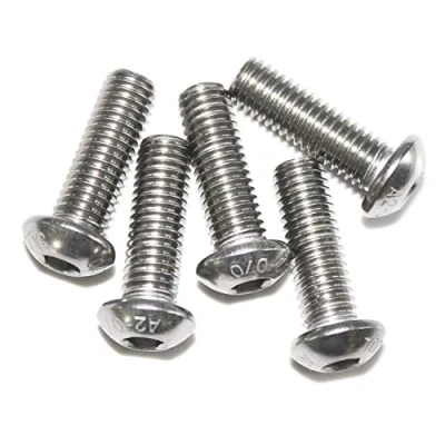 Afbeelding van 50 stuks M4 x 30 roestvrij staal A2 70 lensschroeven met binnenzeskant ISO 7380 1