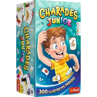 Afbeelding van Trefl Charades Junior familiespel, spel voor het raden van wachtwoorden, kaarten met sociaal volwassenen en kinderen vanaf 4 jaar 02316