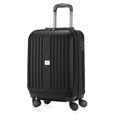Afbeelding van HAUPTSTADTKOFFER XBERG koffer trolley reiskoffer hard shell mat (S, M, L), zwart, 55 cm, handbagage