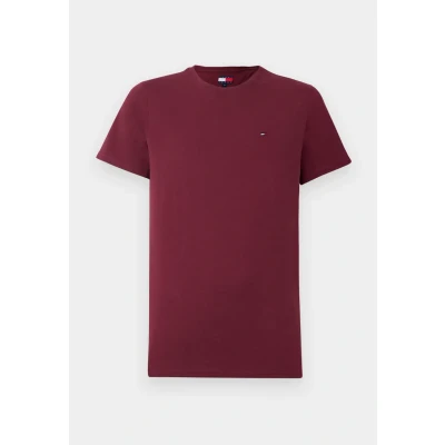 Afbeelding van Tommy Jeans SLIM TEE Tshirt basic, Heren, Maat: 48, Red wine
