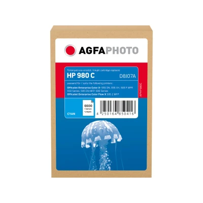 Afbeelding van APHP980C AP HP D8J07A OJ Inkt cyaan rebuilt 6600pagina&#039;s Blister 112ml