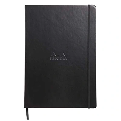 Afbeelding van Rhodia 118869C Web Notebook (DIN A4, 21 x 29,7 cm, ivoor, gelinieerd, dot grid, 90 g, 96 vellen) 1 stuk, zwart
