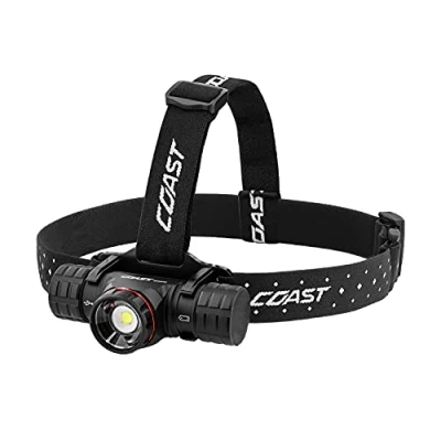 Afbeelding van Coast XPH34R 2075 Lumen oplaadbare Dual Power LED hoofdlamp met magnetische voet, zwart