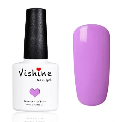 Afbeelding van Vishine Nagellak, semi permanent, soak off, UV, LED, gel, manicure, 10 ml, lichtpaars, 800